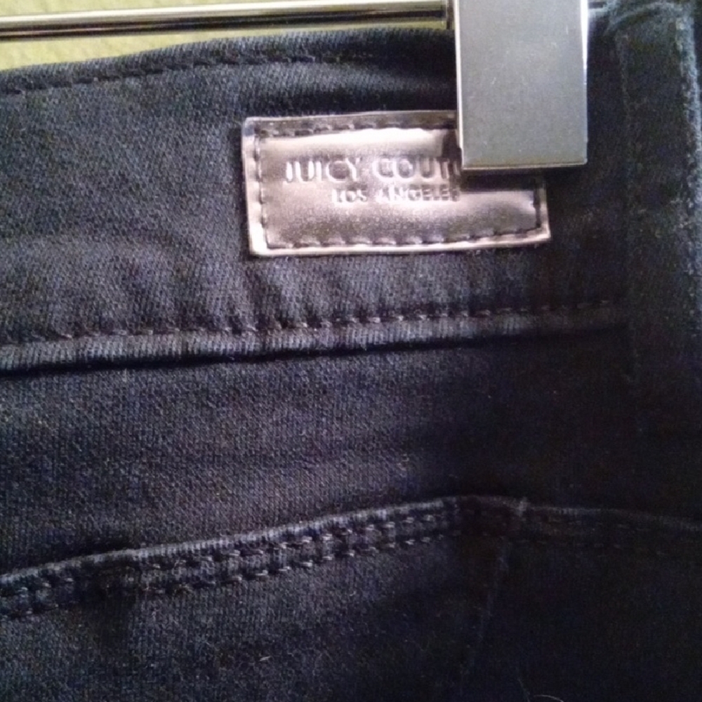 Womans 8S Juicy Couture Black Skinny Jeans Sleek Fit Stretch - Picture 3 of 4